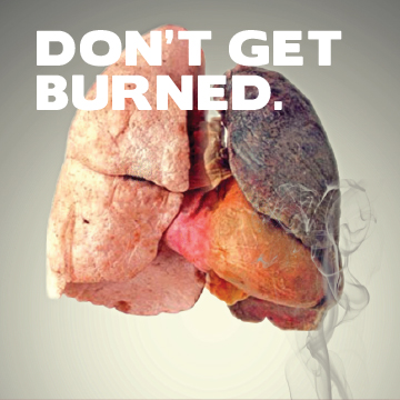 Smoking turns your lungs black