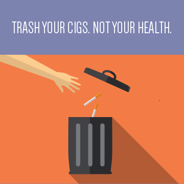 Help a friend or family member trash their cigs, not their health